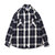 APPLEBUM Indigo Check Nel Shirt NAVY BEIGE画像