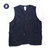 POST OVERALLS 1512 ROYAL TRAVELER CRINKLE LINEN & COTTON VEST navy画像