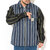 STUSSY Mix Stripe Zip Up Work L/S Shirt 1110168画像