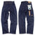 Prison Blues Men's Work Jean Suspender Button Rigid Blue画像