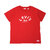 Levi's RED WOMEN'S BOYFRIEND LOGO T-SHIRT TRUE RED A0157-0000画像