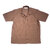 INDIVIDUALIZED SHIRTS SHORT SLEEVE ATHLETIC FIT LINEN CAMP COLLAR SHIRTS brown画像