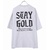 GOLD PEACH BRUSHED COTTON INSIDE OUT TEE DAMAGE AGED W/PRINTED 21B-GL78800画像