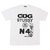 COMME des GARCONS × STUSSY LOGO TEE WHITE画像