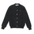 PLAY COMME des GARCONS SMALL RED HEART WOOL CARDIGAN CHARCOAL画像
