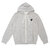 PLAY COMME des GARCONS MENS Double Black Heart Zip Hooded Sweatshirt GRAY画像