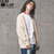 GLIMCLAP collar-less design cotton sweater cardigan 12-112-GLS-CC画像