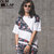 GLIMCLAP Floral & Chain graphic gimmick cutting design cut-sew 12-123-GLS-CC画像