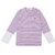 PLAY COMME des GARCONS MENS Small Red Heart Striped L/S T-Shirt PURPLExWHITE画像