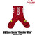 COOKMAN RIB CREW SOCKS CHECKER WINE 233-21970画像