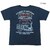 STUDIO D'ARTISAN USAコットンインディゴ プリントTシャツ "レイルロード フラッシャー" 8076画像