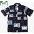TWO PALMS POSTCARD RAYON HAWAIIAN SHIRTS black画像