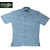 GITMAN VINTAGE S/S OPEN COLLAR CHAMBRAY LINEN 2POCKET CAMP SHIRTS blue画像