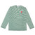 PLAY COMME des GARCONS MENS BORDER RED HEART L/S TEE GREEN画像