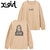 X-girl WASHED FACE LOGO L/S TEE BEIGE 105223011011画像