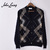 John Laing Argyle V neck Cardigan 100% Pure Cashmere画像