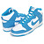 NIKE DUNK HI RETRO laser blue/laser blue-white DD1399-400画像
