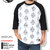 RVCA &times; Mister Cartoon Smile Now Jersey 3/4 Raglan BC042-055画像