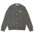 PLAY COMME des GARCONS MENS GOLD HEART WOOL CARDIGAN GRAY画像