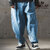 GLIMCLAP Partially bleaching balloon silhouette denim pants 14-006-GLS-CD画像
