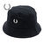 FRED PERRY PIQUE BUCKET HAT BLACK HW5650-464画像