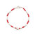 THE BINGO BROTHERS Star Silver Bracelet RED画像