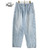 GOLD RECYCLED WASTE SUVIN COTTON YARN 11.5oz. DENIM WIDE TROUSERS AGED MODEL 23A-GL42354H画像