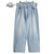 GOLD RECYCLED WASTE SUVIN COTTON YARN 11.5oz. DENIM 5POCKET WIDE PANTS DAMAGED MODEL 23A-GL42353H画像