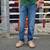 JAPAN BLUE J404 12.5oz Denim CIRCLE CLASSIC STRAIGHT Aging Wash MID J404(MID)画像