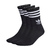 adidas MID CUT CREW SOCKS 3 PACK BLACK IL5022画像