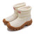 HUNTER INTREPID SHORT SNOW BOOT white-willow/gum WFS2108WWU-WWG画像