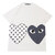 PLAY COMME des GARCONS MENS DOT TWO HEART TEE画像