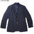 INDIVIDUALIZED CLOTHING WOOL NAVY OXFORD BLAZER navy画像