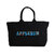 APPLEBUM Blue Flame Logo Canvas Zip Totebag BLACK画像