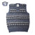 Jamieson's #MK176V K1916/19 ALLOVER FAIRISLE V-NECK SLIPOVER blue navy mix画像