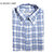 INDIVIDUALIZED SHIRTS L/S STANDARD FIT B.D. LINEN SHIRTS navy plaid画像