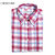 INDIVIDUALIZED SHIRTS L/S STANDARD FIT B.D. COTTON LINEN SHIRTS pink plaid画像