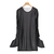 77circa asymmetry deformation sleeve tulle doubleface top CC24AW-04画像