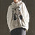 GLIMCLAP Printed oversized sweathoodie -Girl & Message logo- 17-164-GLA-CE画像
