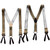 DAPPER'S LOT1750BClassical Suspenders by Gevaert LIGHT BROWN/YELLOW BEIGE(Stripe)/BROWN画像