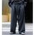 NONNOTTE African Super120' Flower Jacquard Draping Elastic In Tuck Wide Trousers N-25S-027画像