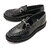 GEORGE COX RIPPLE INTERLACE LOAFER BLACK 02-003-R-040画像