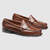 G.H.BASS MENS LOGAN FLAT STRAP WEEJUNS LOAFER COGNAC BAZ1W001画像