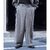 NONNOTTE Loose Weaving Herringbone Draping Crotch Box Pleats Trousers N-25A-029画像