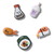 crocs JIBBITZ SUSHI DINNER 5 PACK 10016372画像