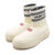 HUNTER IN/OUT HUNTER KNITTED SOCK SLIPPER WHITE/BLACK UFS7113REN-SDB画像