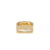 XOLO JEWELRY Different Width Ring with Hair Line -Gold- XOR123画像