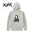 X-girl RHINESTONE LOGO AND FACE ZIP UP SWEAT HOODIE 105261012017画像