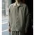 NONNOTTE Wool/Silk Ghost Plaid Draping Open Collar Shirt Type A N-26S-017画像