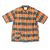 Workers Open Collar Shirt Orange Madras画像